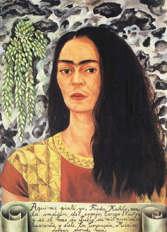 Self-Portrait with Loose Hair, Frida Kahlo